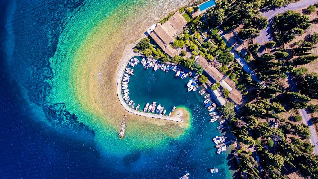 Beautiful yacht charter destination for summer cruising in Mediterranean and Greece is Corfu island