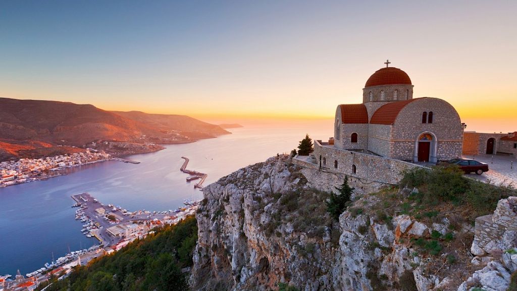 Beautiful yacht charter destination in Greece Kalymnos island for summer family vacation