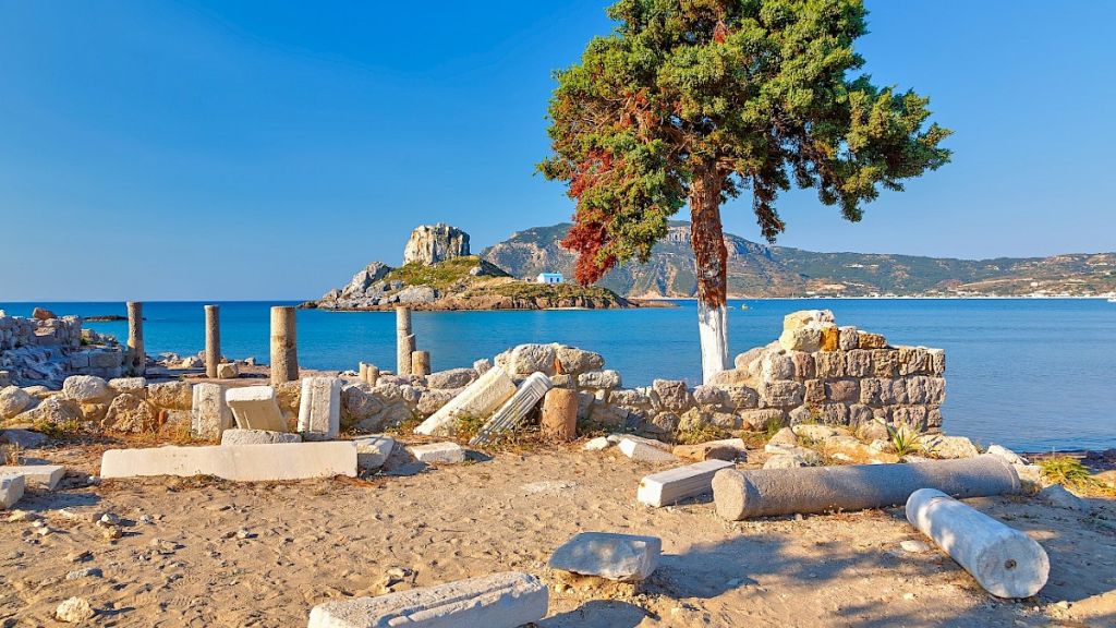 Beautiful yacht charter destination in Greece Kos island for summer family vacation