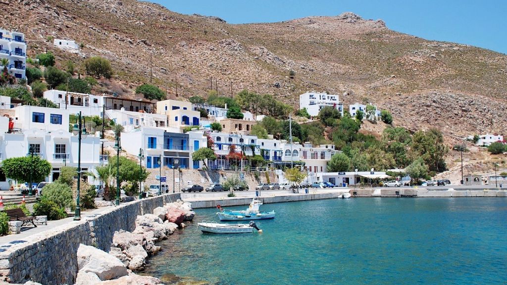 Beautiful yacht charter destination in Greece Tilos island for summer family vacation