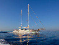 Luxury charter sailing yacht Miss B cruising in Turkey and Greece  with Contact Yachts