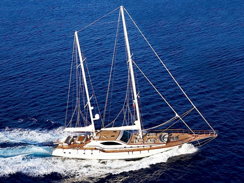 Luxury charter sailing yacht Miss B cruising in Turkey and Greece  with Contact Yachts