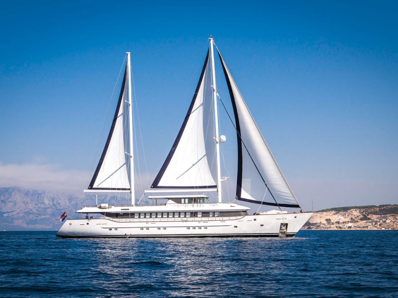 Luxury gulet yacht AIAXAIA for charters in Croatia and Caribbean with Contact Yachts
